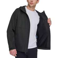 Dockers Men's Hooded Rain Jacket - 黑色 - 查看 8