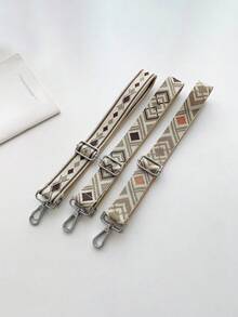 1PC Bohemian Style Contrasting Diamond Patterned Printed Shoulder Strap, Universal Bag Shoulder Strap - Multicolor - View 2