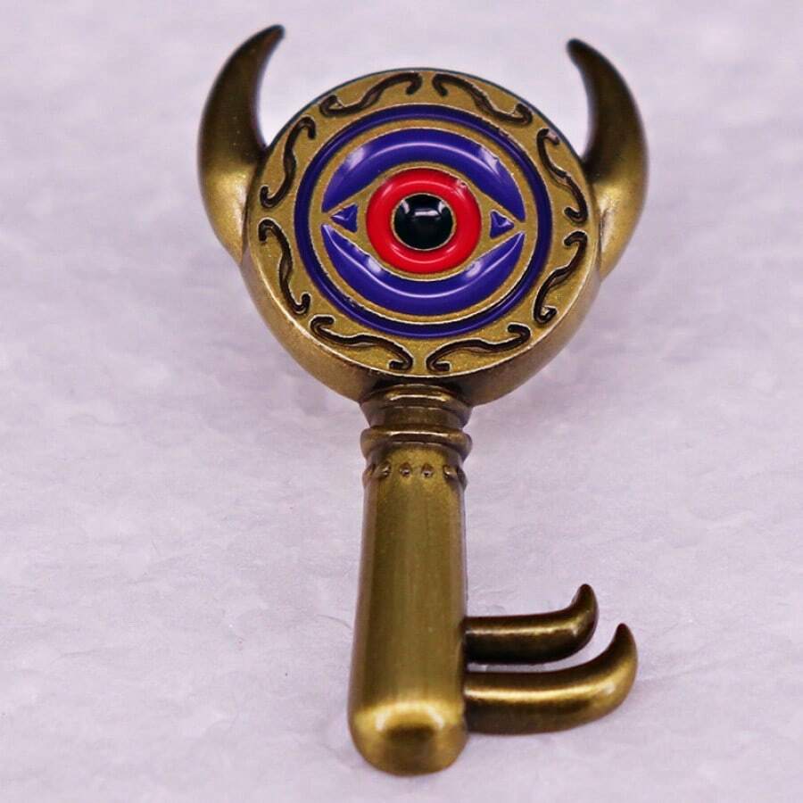 Brooch Dungeon Key Cartoon Metal Badge Pin Anime Peripheral - Gold - View 1