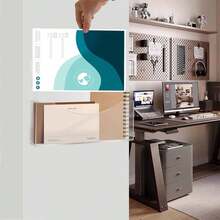 1pc Clear Acrylic Wall File Holder, Medical File Chart Rack With Open Side For Wall Mounting, Sturdy - Multicolor - View 2