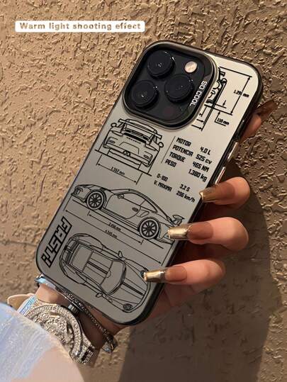 1 pieza Funda de teléfono personalizada con diseño de coche de carreras, a prueba de caídas, compatible con iPhone 11 12 13 14 11 Pro Max 12 Pro Max 13 Pro Max 14 Pro Max XR 15 15 Pro 15 Pro Max, Galaxy A05/A15/A25/A35/A53/A54/A55/S23/S24, resistente al agua, a los golpes y a los arañazos