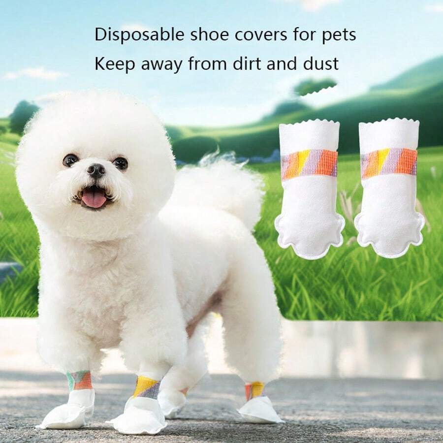20 chiếc bọc chân dùng một lần cho thú cưng, chất liệu không dệt, chống thấm nước và chống trượt, ống bọc chân cho chó, có thể giặt được. - Nhiều màu - Xem 1