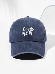 1 Stück unisex Hunde Pfote & Mutter Muster Vintage Baseball Kappe, personalisiertes minimalistisches Design geeignet für Outdoor Sport, Wandern, Lässig Tragen, verstellbare Größe, Mode & vielseitig