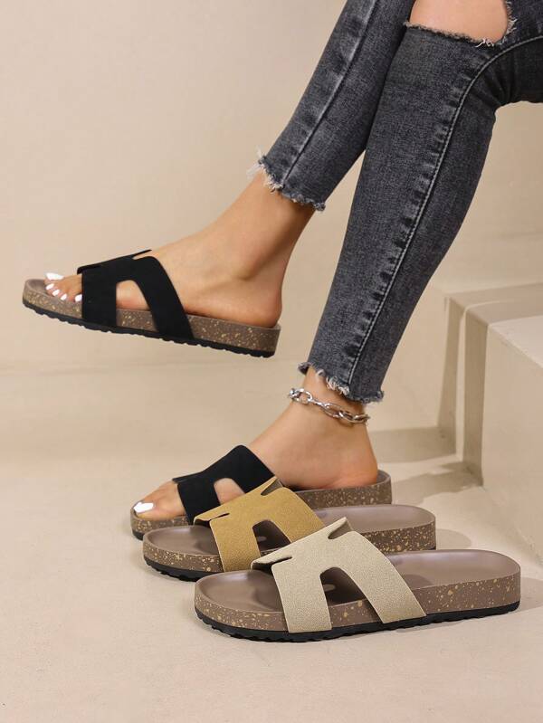 [Verano] Sandalias transpirables y de suela blanda para mujeres, sandalias versátiles de moda para playa, cómodas chanclas multicolor unisex