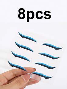 48/24/8 Pieces Of Self-Adhesive Eye Makeup Eyelash Patches, Stage Makeup Party Night Club Eye Makeup Patches, Eyeliner Stickers, Eyeliner Stickers, Eye Shadow Stickers, Self-Adhesive Eye Makeup Eyeliner Stickers, Eyeliner Pearlescent Stickers - Multicolor - View 10