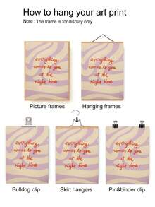 1张“一切皆有定数”海报 | 励志名言排版 | 彩色墙饰 | 自我激励海报 | 无框 - 彩色 - 查看 4