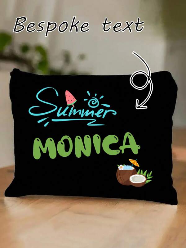 Bolsa de maquiagem com zíper e estampa floral e animal personalizada, adequada para trabalho, escola, deslocamento diário, viagens de negócios, férias, disponível para todas as estações