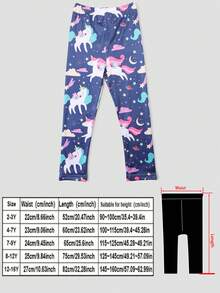4 Paar Mädchen Caprileggings, Blumen-, Stern-, Einhorn-, Dinosaurier-Muster, angenehmer Stoff Strumpfhosen, geeignet für den täglichen Gebrauch, Frühling/Sommer