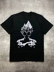 T-Shirt - Comfortable And Stylish For All Seasons, Graphic Print Knitted Cotton T-Shirt, Machine WashableEssential Unisex Jersey Tee - Timeless Slim Fit Streetwear Style - 黑色 - 查看 1