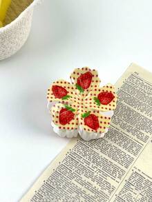 1pc/6pcs Five-Petal Strawberry Flower Hair Clips, Suitable For Women's Daily, Casual, Party, Commuting, Vacation - Hair Accessories, The Best Gift Choice For Celebrating Holidays, Birthdays, Anniversaries Or Graduations For Girlfriends, Mothers