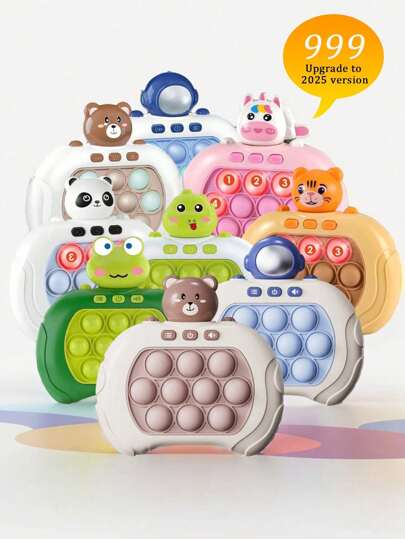 1 Pieza Consola de juego rápida de la Generación 4 para niños, 999 niveles, 4 modos, juguete Fidget Pop, consola portátil de empuje rápido con retroalimentación de sonido instantánea, máquina de juego electrónica sensorial Whack-A-Mole para ansiedad y estrés para adolescentes, adultos, regalos de cumpleaños, rellenos de calcetines navideños