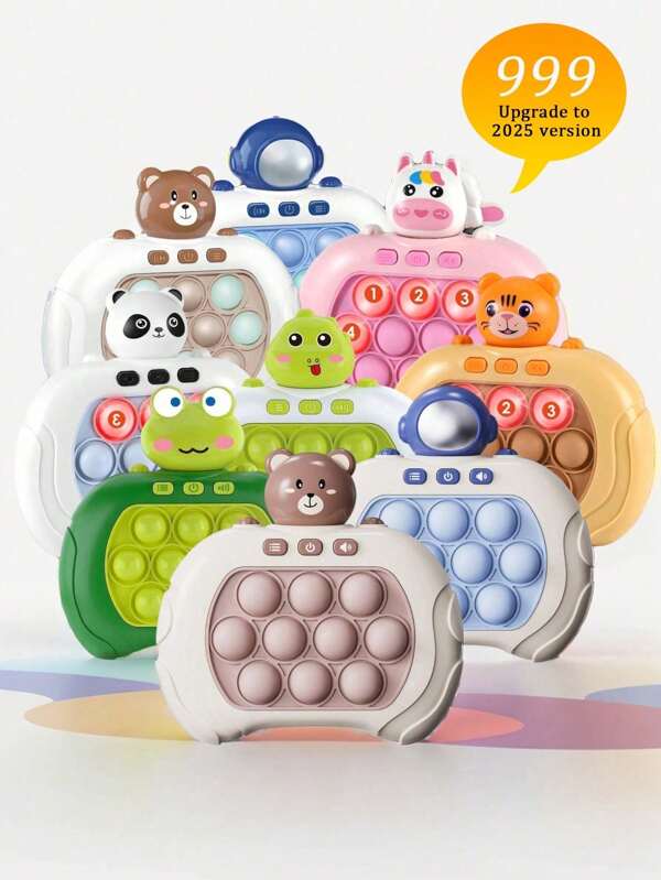 1Pc Generation4 Quick Push Game Console 999 Levels 4 Modes Pop Fidget Toys - Handheld Fast Push Bubble With Instant Sound Feedback, ,Sensory Electronic Whack-A-Mole Game Machine For Anxiety Stress For Teens,Adults,Birthday Gifts