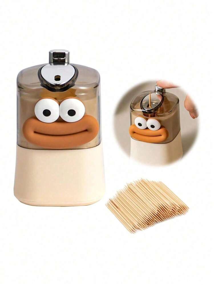 Dispenser porta stuzzicadenti a fungo in legno di noce Contenore