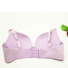 RITA SENSUAL 3 Brasieres Sin Varilla Push Up en diferentes colores,BRWP6067B  Diseño Liso Elegante y Cómodo - Lila Púrpura - Ver 3