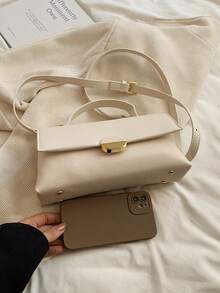 2025 Geantă de mână cu umăr în formă de bloc de culoare, geantă de tote pătrată mică și versatilă, geantă ocazională pentru cumpărături la subrat