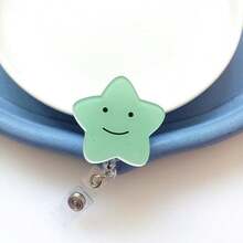 护士徽章夹，带可爱星星，透明可伸缩易夹，员工工厂证件夹，学校用品，返校 - 彩色 - 查看 10