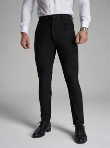 Pantalones rectos elásticos de moda personalizados, versátiles para el transporte diario