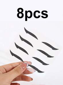 48/24/8 Pieces Of Self-Adhesive Eye Makeup Eyelash Patches, Stage Makeup Party Night Club Eye Makeup Patches, Eyeliner Stickers, Eyeliner Stickers, Eye Shadow Stickers, Self-Adhesive Eye Makeup Eyeliner Stickers, Eyeliner Pearlescent Stickers - Multicolor - View 14