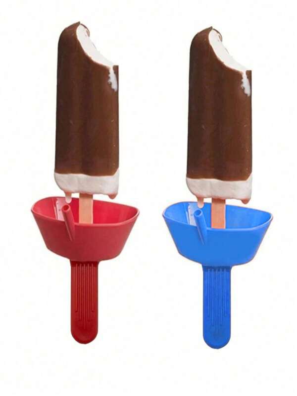 1 pieza Soporte/estante portátil antideslizante para helados y paletas de hielo con soporte para pajitas, previene ensuciar las manos en verano