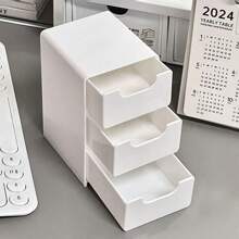 1pc Mini Desktop Organizer Box, Jewelry Box, Storage Solution For Home & Office, Drawers For Jewelry, Lipstick & Cosmetics Back To School