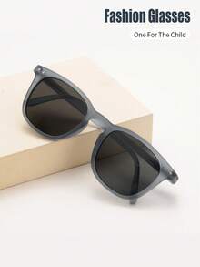 1 Pair Unisex Kids Rectangular PC Glasses, Fashion, Suitable For Daily, Vacation, Party Use - A - View 11