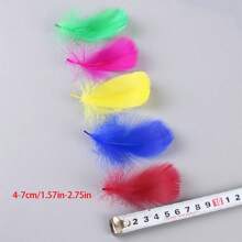 100 Stück bunte Gänsefedern 4-7cm klein & groß, für Traumfänger, Handwerk, Hochzeit, Geburtstag, Party, DIY Dekorationen
