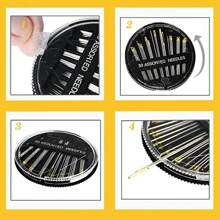 30 Pcs Hand Sewing Needles, Handle Sewing Needle Set, Assorted Sizes Embroidery Mending Craft Sew Case