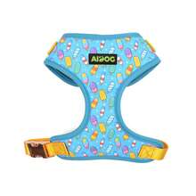 New Cute Pet Chest Harness, Breathable & Comfortable With Pendant, Suitable For Small Pets Cats Dogs Leash, Summer - Blue - View 2