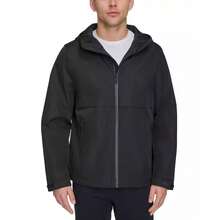Dockers Men's Hooded Rain Jacket - 黑色 - 查看 1