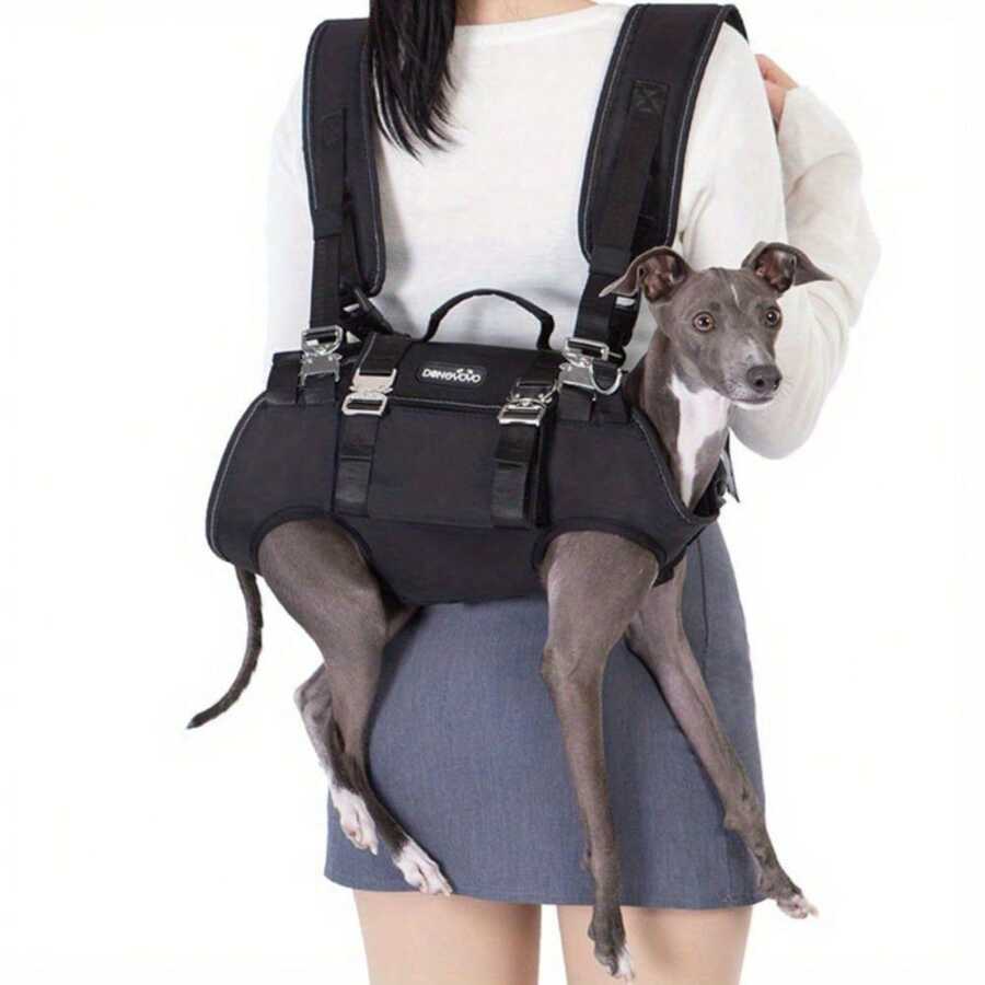 Double Shoulder Horizontal Pet Bag, Dog Backpack, Small And Medium-Sized Dog Harness Bag, Pet Outdoor Portable Backpack, Pet Leg Support Dog Cover, Elderly Dog Cover For Injured Or Climbing Stairs Cat Carrier Cat Backpack Bike Trailer