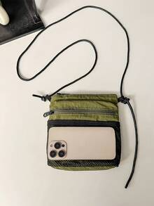 A Men's Diagonal Shoulder Bag With Large Capacity, Lightweight, Nylon Fabric, Smooth Zipper Without Jamming, Convenient For Travel. - Multicolor - View 5