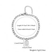 男士链式手链 - 銀色 - 查看 2