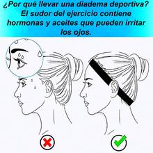 3pcs Banda Deportiva Cabeza Sudor Elástica Diadema Muñequera - Negro - Ver 4