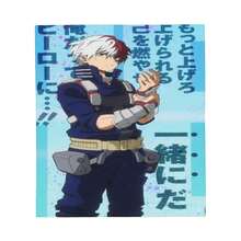 Nueva frazada/manta de forro polar con estampado gráfico de Deku, Bakugou Katsuki, Todoroki Shoto, súper suave y decorativa para viajes - Negro - Ver 2