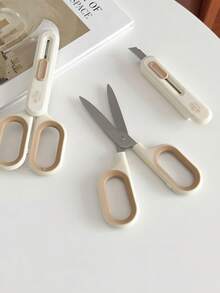 Portable Expandable Blade Cutter Scissors - 2 In 1, Wheat Straw Nature Series, Easily Cut Envelope Knife Express Boxes Packing, Perfect For Home And Office Use - Multicolor - View 5