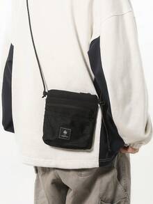 A Men's Diagonal Shoulder Bag With Large Capacity, Lightweight, Nylon Fabric, Smooth Zipper Without Jamming, Convenient For Travel. - Multicolor - View 2