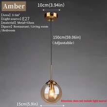 Modern Minimalist Glass Pendant Light, Nordic Creative Dining Room Decor Chandelier, Living Room Hallway Luxury Pendant Light, Hotel Villa Indoor Warm Light Pendant - Warm White - View 6