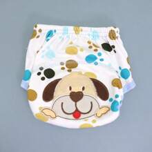 4 piezas de pantalones de entrenamiento reutilizables para niños pequeños, con diseños bordados lindos, transpirables y resistentes al agua, aptos para uso en exteriores