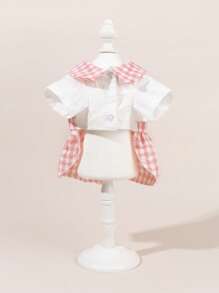 1 Set Dog Cat Cute Printed Dress With Bow Tie Pet Apparel