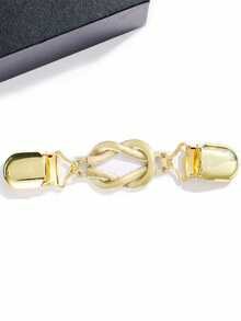 1pc Vintage Shawl Pin Brooch Cardigan Sweater Clip, Metal Dress Accessory, Suitable For Everyday Wear - A - View 4