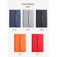 优雅三折皮革笔记本 | 螺旋装订 | 商务人士的挚爱 | 艺术青年的必备单品 | 个人日记伴侣 - 商务会议记录要点，彰显专业精神；个人学习，抒发心情，享受独处；旅行，记录风景和趣事。可拆卸内页，方便整理和添加内容。采用耐用皮革材质。