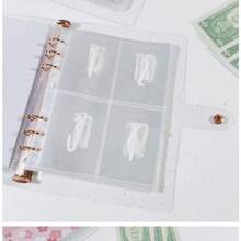 100 Days Sakura Flower Saving Challenge Budget Planner Notepad, Cash Saving Challenge Notebook, Loose-Leaf Planner, Organizer - Transparent Blue Cherry Blossoms - View 5