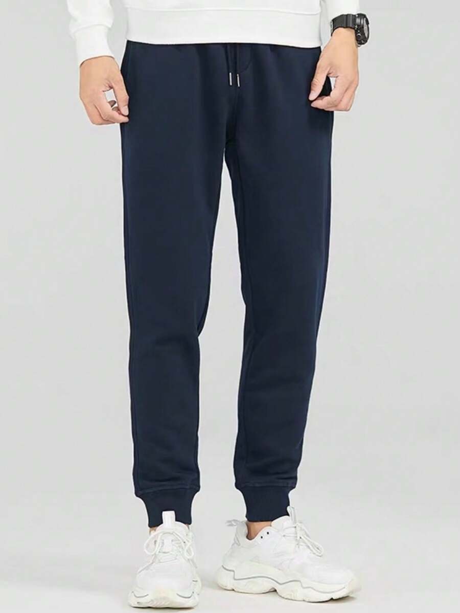 Men's Sweatshirt Jogger Pants Size S-XL - Navy Blue - View 1