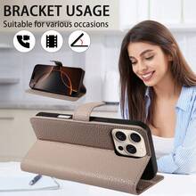 1 件荔枝纹翻盖保护卡夹手机壳，防刮，适用于 Apple17 Pro Max/17 Pro/17/Air/16 Pro Max/16/15/14/1ung 系列 A16