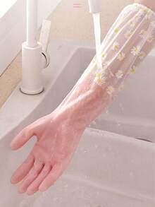 1 双/手部保护，洗碗清洁手套，厚实，防水防滑，防护，厨房，浴室，家庭，家居用品供应商 - 彩色 - 查看 5
