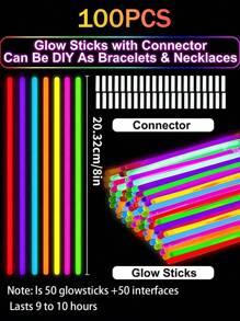 200PCS 8-Inch Party Glow Stick Set, Super Bright Glow Stick, High Quality, High Quality, Glow For 8~12 Hours, Can DIY Make Bracelets, Necklaces, Etc., Colorful Wedding Glow Stick, Suitable For Parties, Bars, Nightclubs, Glow Stick, Glow Party Supplies, Glow In The Dark, Gifts, Party Lighting Supplies, New Year Gifts,Party Decor