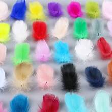 100 Stück bunte Gänsefedern 4-7cm klein & groß, für Traumfänger, Handwerk, Hochzeit, Geburtstag, Party, DIY Dekorationen