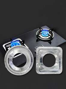 50/30/10pcs Disposable Aluminum Foil Gas Stove Oil Splash Guard, Square Resistant High Temperature Gas Stove Waterproof, Oil-Proof Cover Cleaning Pad For Kitchen Stove - Multicolor - View 4