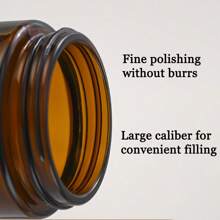 4pcs Tea-Color Lidded Glass Jars, Face Mask Containers, Cosmetic Packaging Bottles, Ointment Jars, High Quality Thick Glass Refillable Bottles Suitable For Creams, Face Masks, Candles Etc., Portable Accessories Storage