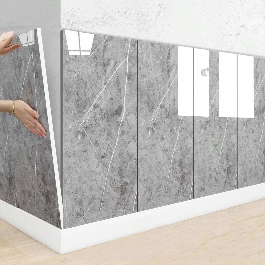 30 miếng dán tường họa tiết đá cẩm thạch giả tự dính, tấm ốp tường bằng nhựa vinyl, giấy dán tường có thể tháo rời và tái sử dụng cho nhà bếp, phòng ngủ, phòng khách, phòng tắm, trang trí nhà cửa